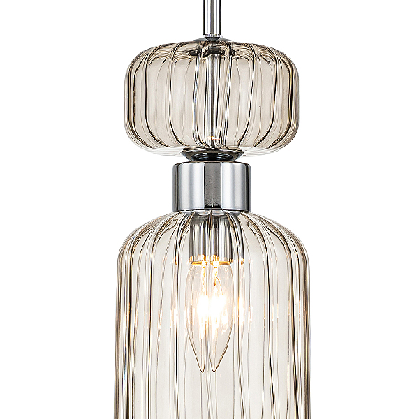 Светильник подвесной Gloss 1141/1S Chrome/Beige