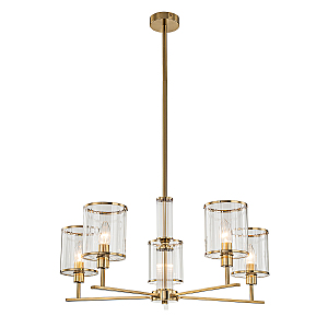 Люстра на штанге Dante V000409 13022/5R Brass