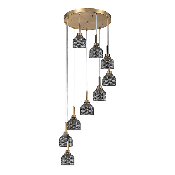 Люстра каскадная Caramella V000434 11039/9P Smoke