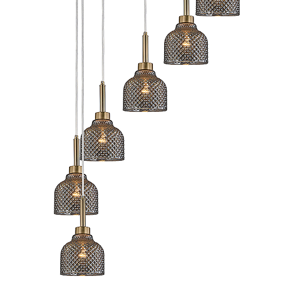 Люстра каскадная Caramella V000434 11039/9P Smoke