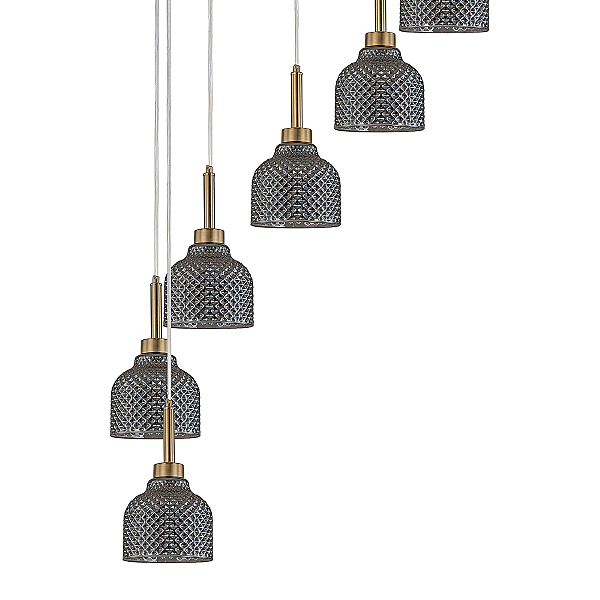 Люстра каскадная Caramella V000434 11039/9P Smoke