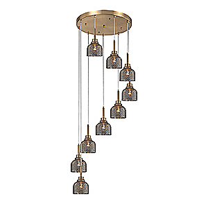 Люстра каскадная Caramella V000434 11039/9P Smoke