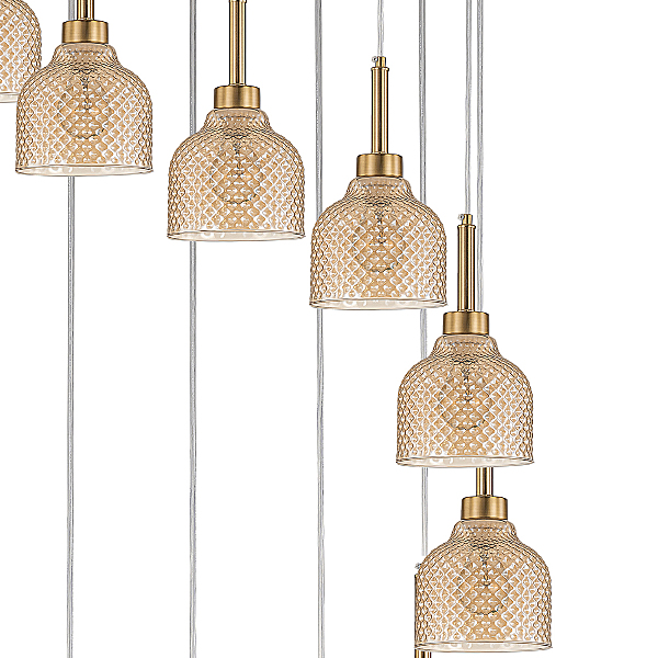 Люстра каскадная Caramella V000435 11039/12P Amber