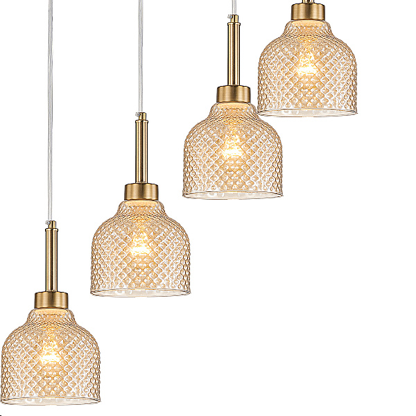 Люстра каскадная Caramella V000435 11039/12P Amber