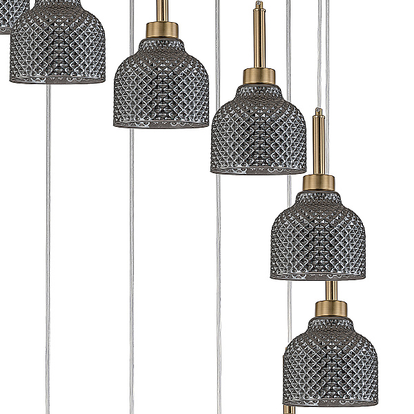 Люстра каскадная Caramella V000436 11039/12P Smoke