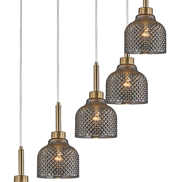 Люстра каскадная Caramella V000436 11039/12P Smoke