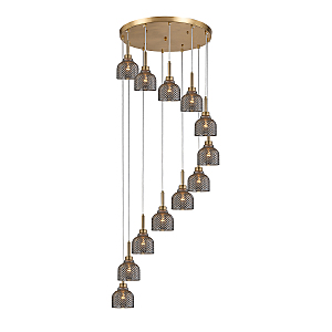 Люстра каскадная Caramella V000436 11039/12P Smoke