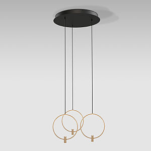 Светильник подвесной Layla 50257/3 LED черный/ латунь