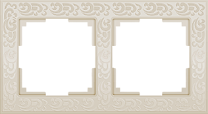 Рамка Werkel W0022303/ Рамка на 2 поста Flock (слоновая кость)