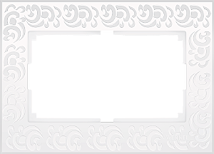 Рамка Werkel W0082301/ Рамка для двойной розетки Flock (белый)