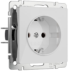 Розетка Werkel W1171041/ Розетка с заземлением (белый акрил)