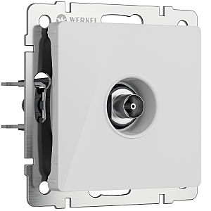 Розетка Werkel W1183041/ ТВ-розетка оконечная (белый акрил)