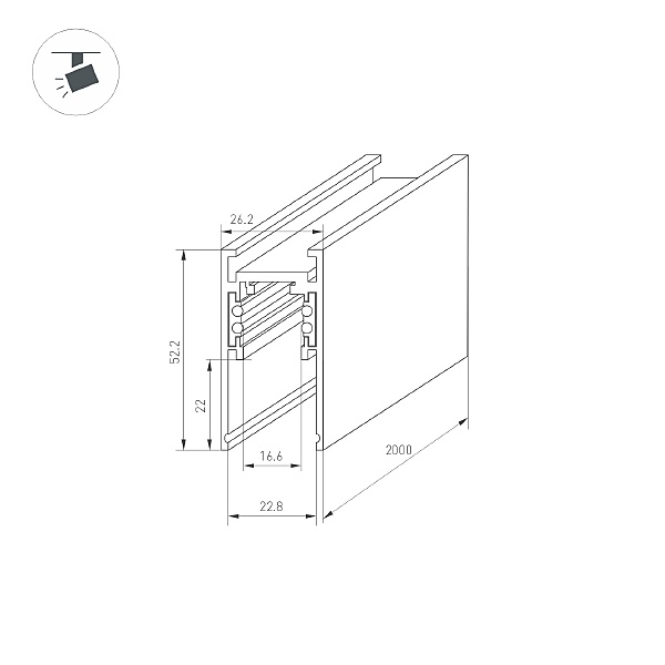 Шинопровод Mag-Orient 033632