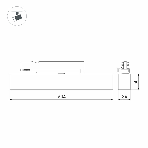 Трековый светильник Flat 033698(1)