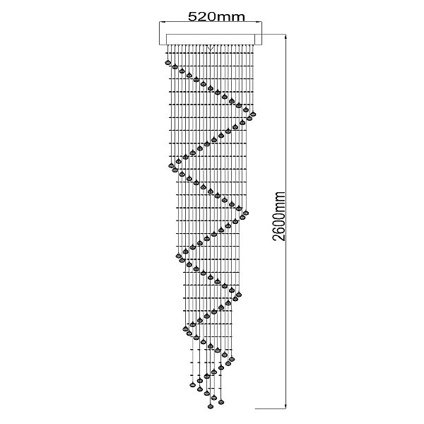 Люстра каскадная Chiaro Каскад 02 384017106