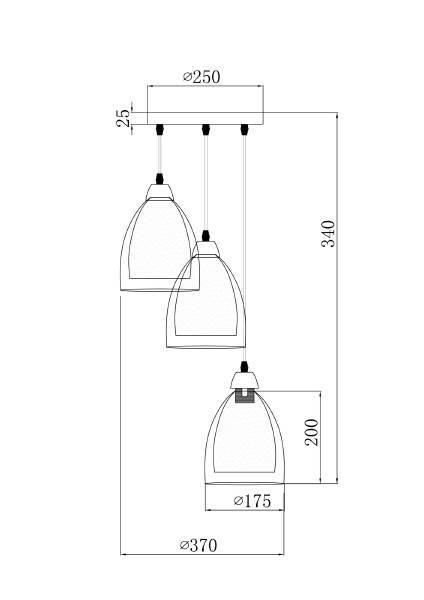 Светильник подвесной Astery FR5375PL-03CH2