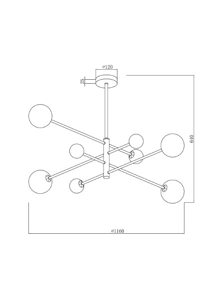 Потолочная люстра Sphirity FR5376CL-08B