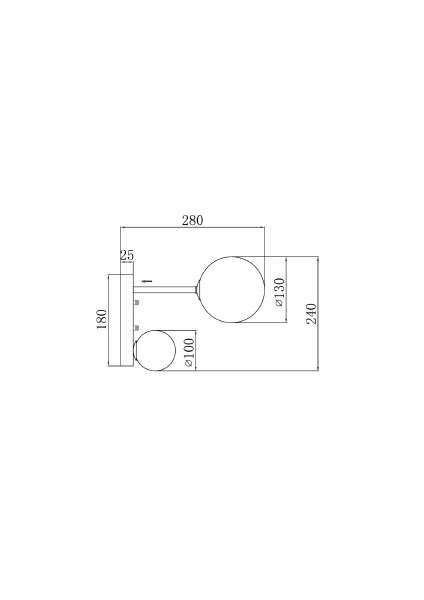 Настенное бра Sphirity FR5376WL-02B