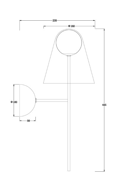 Настенное бра Doublety FR5382WL-01BS