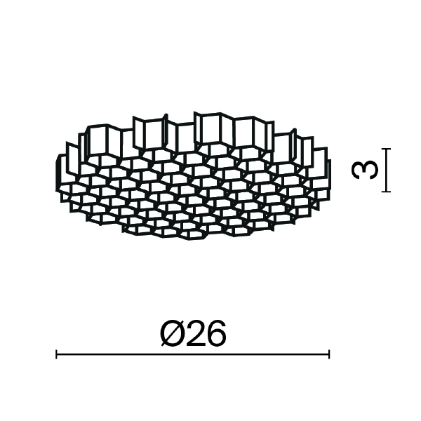 Аксессуар Downlight HoneyComb-D26