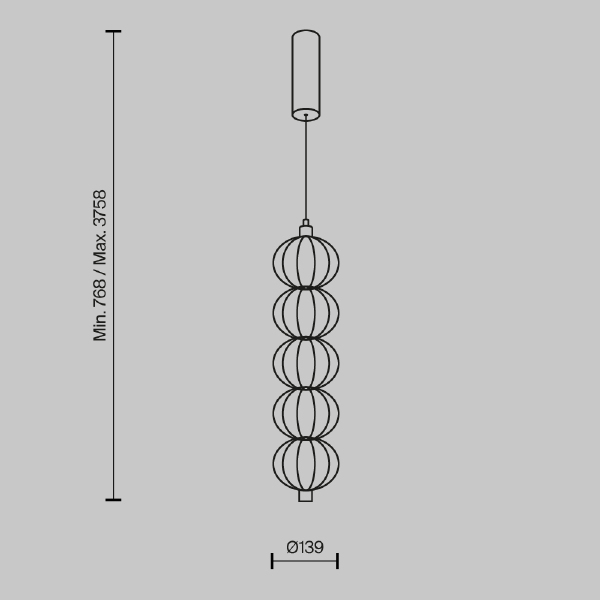 Светильник подвесной Golden Cage MOD216PL-L10G3K