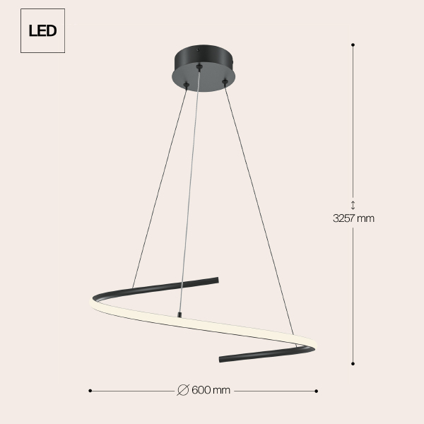 Подвесная люстра Curve MOD242PL-L33BK