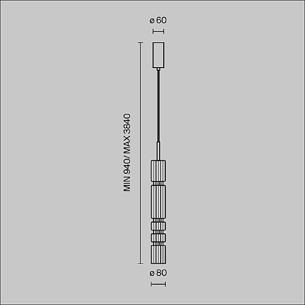 Светильник подвесной Ordo MOD272PL-L12BS3K