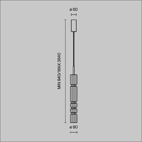Светильник подвесной Ordo MOD272PL-L12CH3K