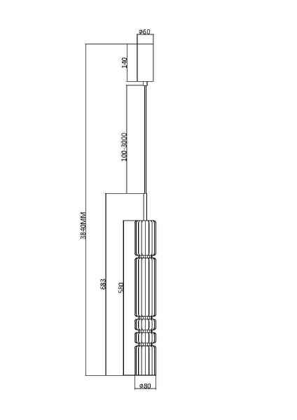 Светильник подвесной Ordo MOD272PL-L12CH3K