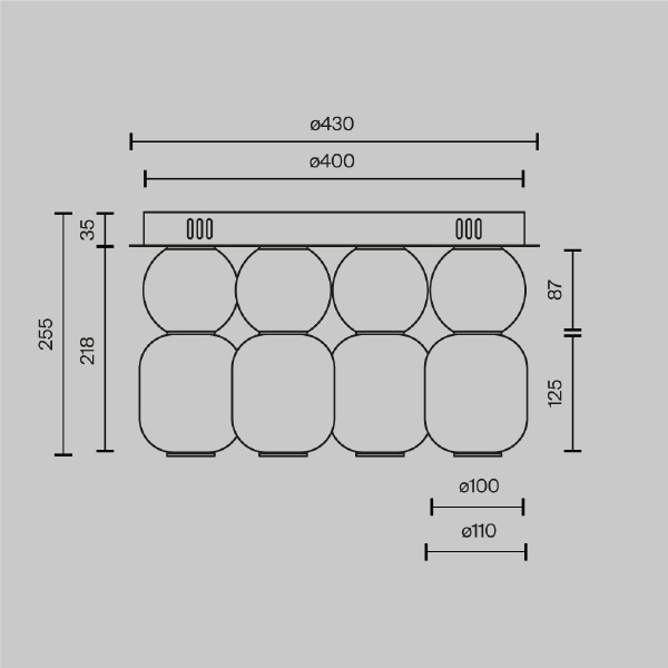 Потолочная люстра Drop MOD273CL-L60G3K