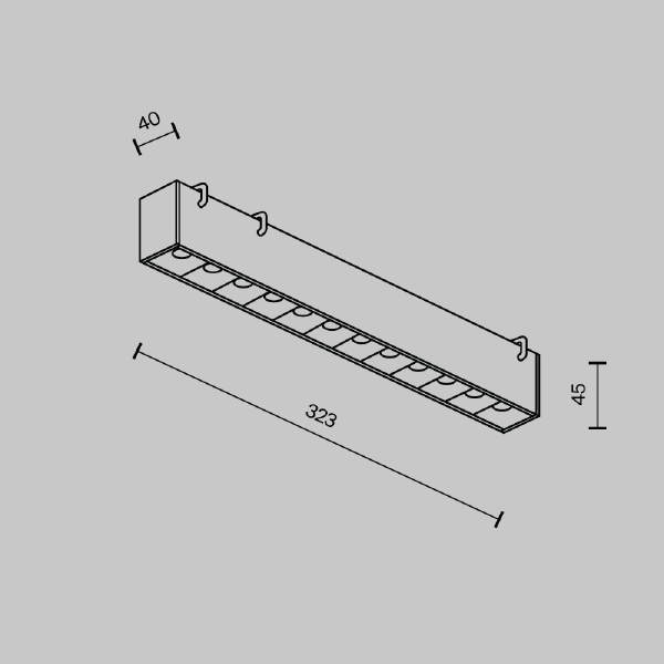 Трековый светильник Pendant system Parity TR128B-12W3K-M-W