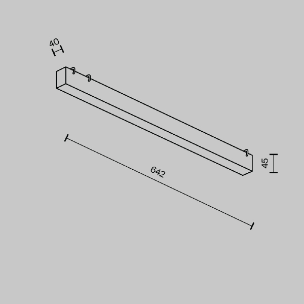 Трековый светильник Pendant system Parity TR129B-24W4K-B