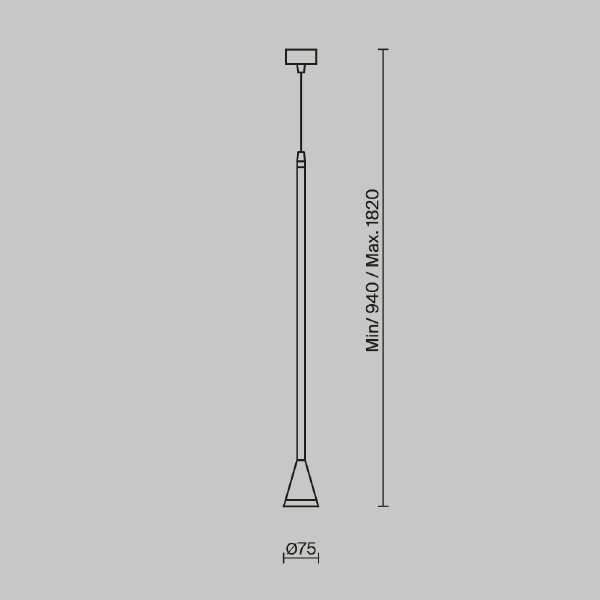 Светильник подвесной Pendant P064PL-01B-1