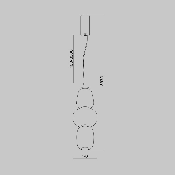 Светильник подвесной Pattern MOD267PL-L28CH3K