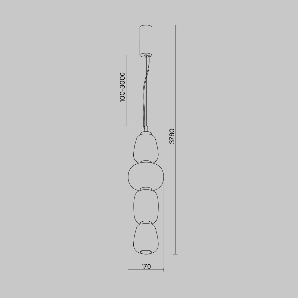Светильник подвесной Pattern MOD267PL-L32CH3K