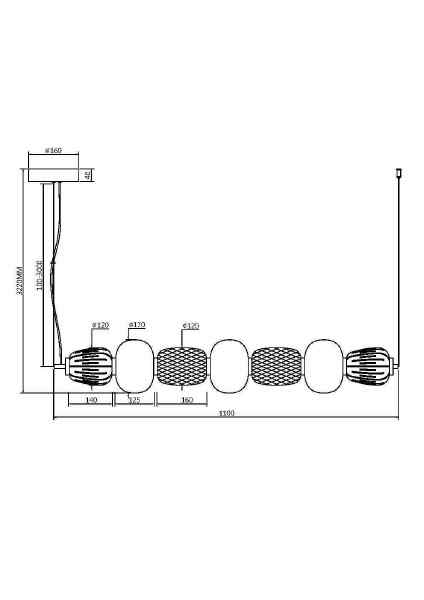 Светильник подвесной Pattern MOD267PL-L42G3K