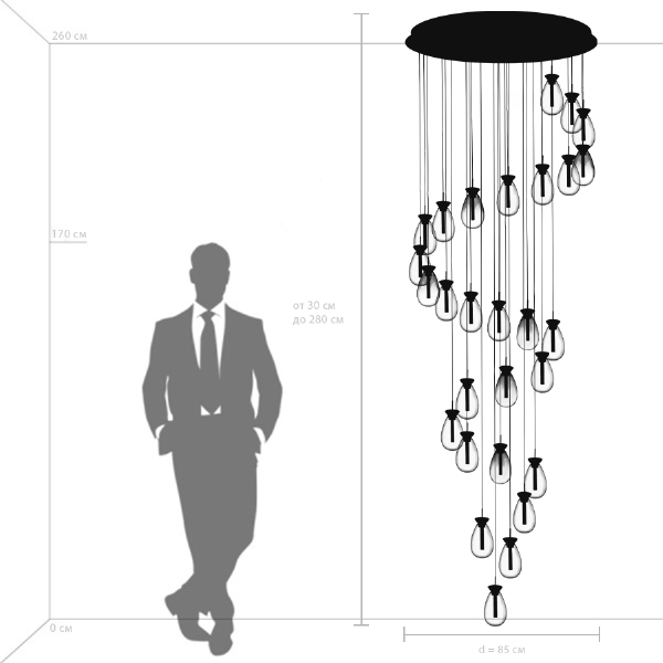 Люстра каскадная Colore 805289