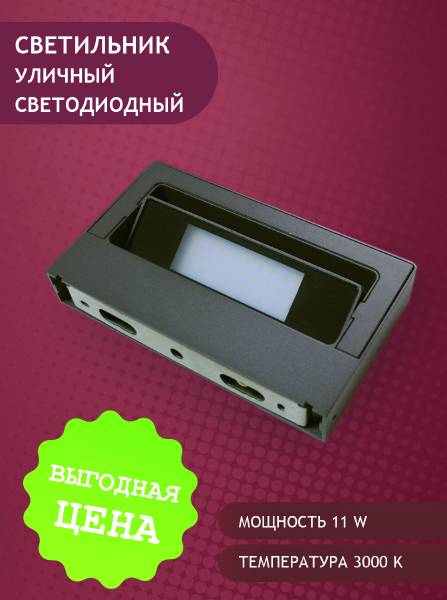 Уличный настенный светильник 1503 PJ-1503/1-11W-WW-Gr