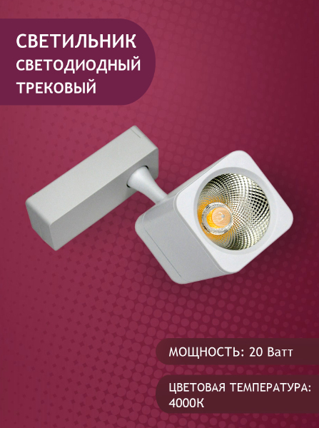 Трековый светильник 05 ST-05SQ-20W-NH-Wh