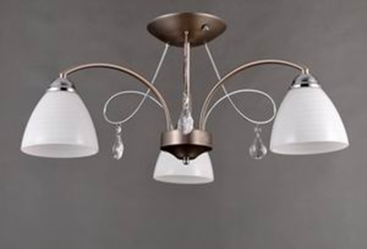 Потолочная люстра 38381 LU-38381/3-E14-Si+Wh