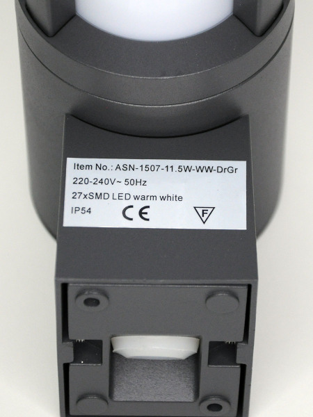 Уличный наземный светильник 1507 PJ-1507/1-11.5W-WW-Gr