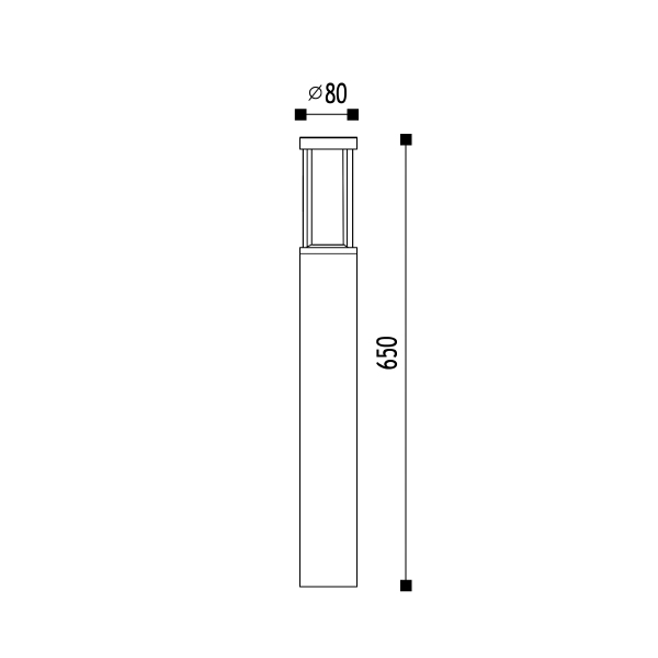 Уличный наземный светильник 1513 PJ-1513/1-11,5W-WW-Gr