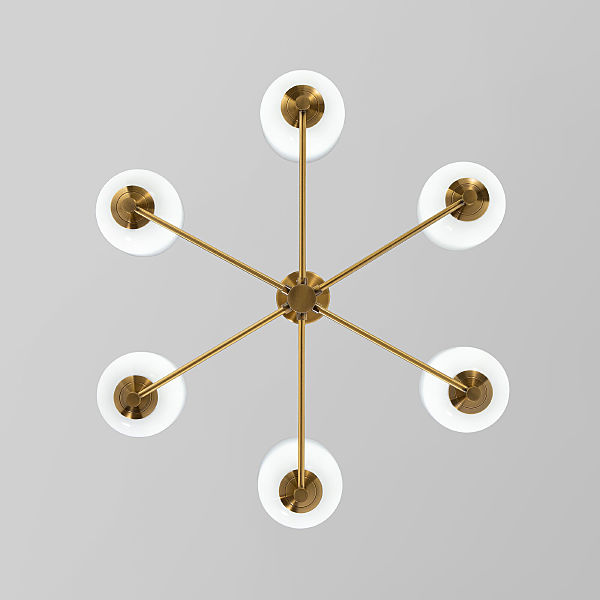 Люстра на штанге Loona 60161/6 латунь