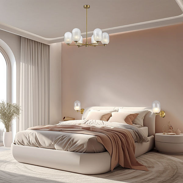 Люстра на штанге Loona 60161/6 латунь