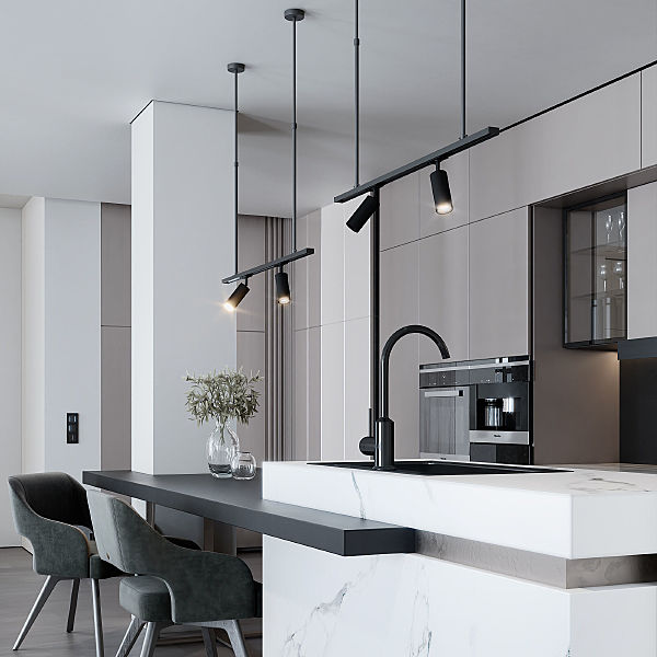 Монтажный элемент Elektrostandard 85136/00 Штанга для однофазного шинопровода черный (500-1000мм)