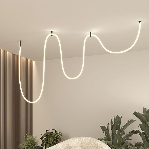 Светодиодный шнур Full light Гибкий неон 336Led 12W IP20 3000K Full light круглый теплый белый, 5 м (24V 12W 336Led 2835 IP20)