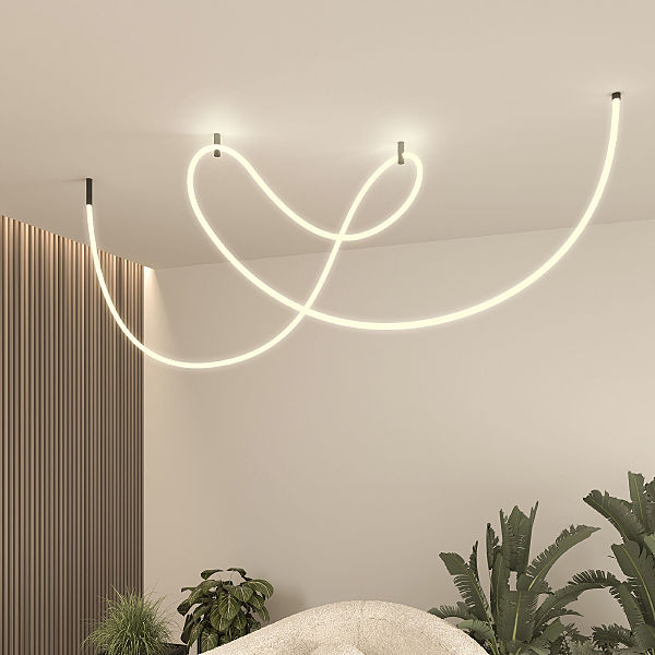 Светодиодный шнур Full light Гибкий неон 336Led 12W IP20 3000K Full light круглый теплый белый, 8 м (24V 12W 336Led 2835 IP20)