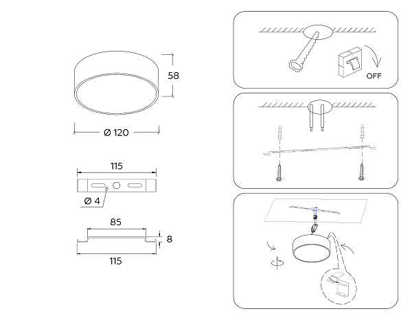 Светильник потолочный Air Alum FV5514