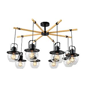 Потолочная люстра Freedom MD.23044-8-S-BK+WOOD