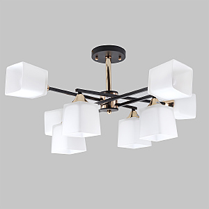 Потолочная люстра IMEX MD.4080-8-S-BK+FGD